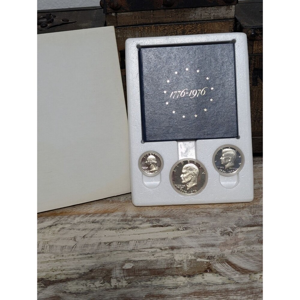 1976-S Bicentennial 40% Silver Proof Set OGP 3 Coin U.S. Mint Sealed